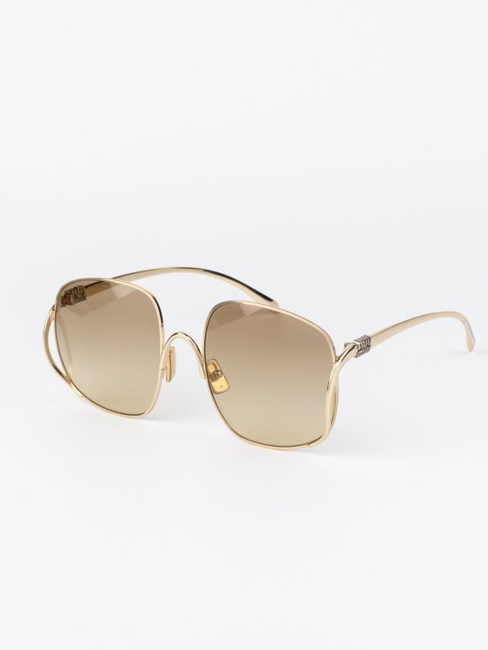 Miu Miu Women Sunglasses Gold Yellow Gradient Square MUA57S 5AK20S NEW AUTHENTIC main image 8